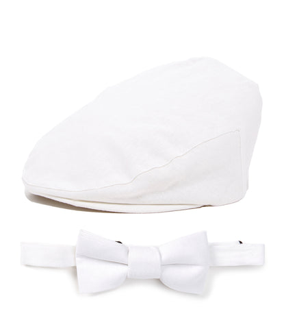 Navy Stripes Newsboy Hat and Bow Tie Set