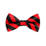 Black with Red Stripe Baby Kids Bow Tie