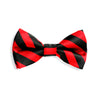 Black with Red Stripe Baby Kids Bow Tie