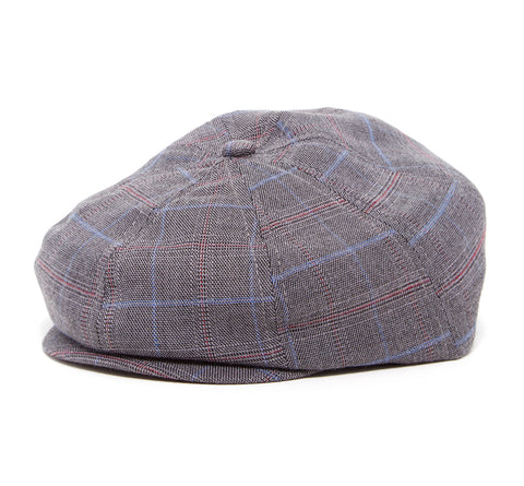 Navy Red Plaid Driver Cap