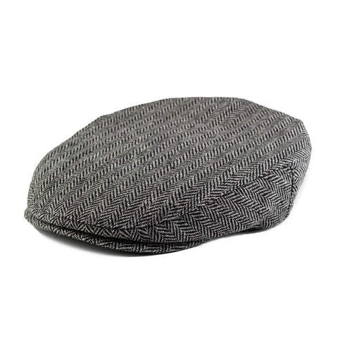 Brown Houndstooth Boy's Ring Bearer Ivy Newsboy Cap