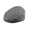 Grey Herringbone Flat Driver Cap
