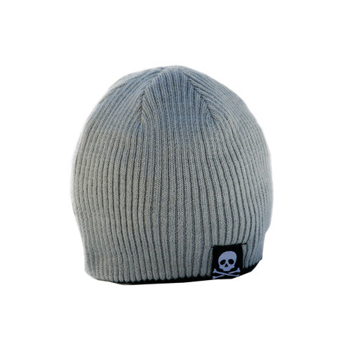 Reversible Black and Gray Baby Beanie