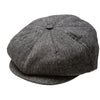 Black and Gray Baby Newsboy Cap ( 8 panels)