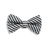 Black and Grey Medium Stripe Baby Kids Bow Tie