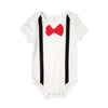 Black Suspender Red Bowtie Bodysuit
