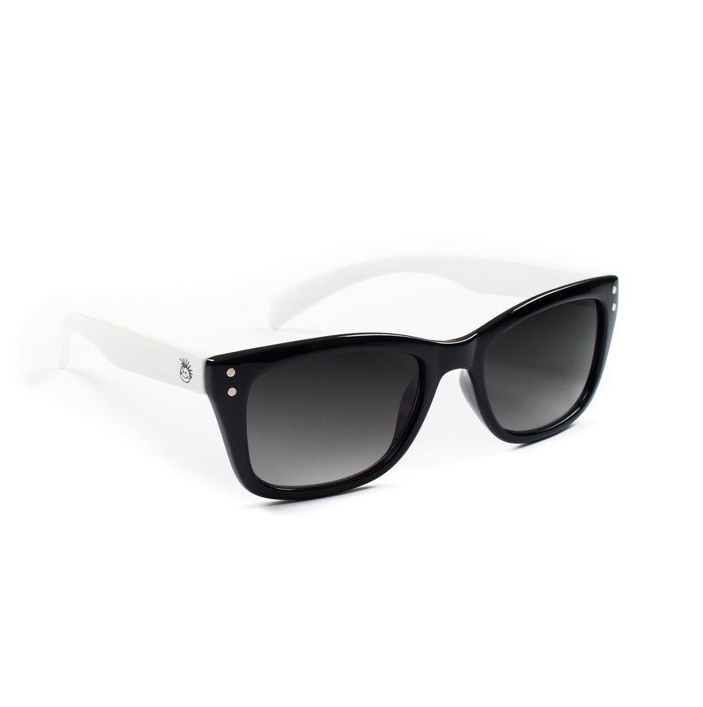 Knuckleheads - Boys White Rims Sunglasses with Logo Pouch