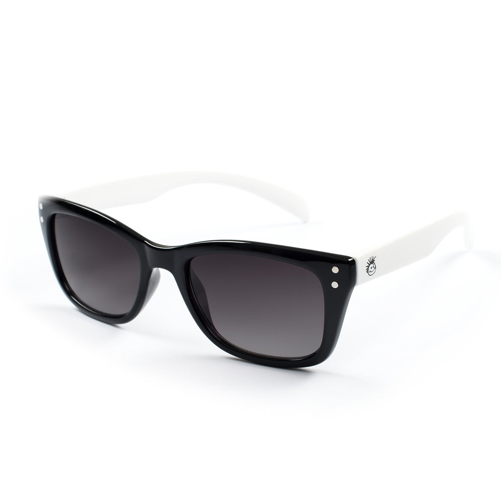 Knuckleheads - Boys White Rims Sunglasses with Logo Pouch
