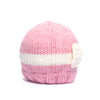 Girls Pink Beanie Hat With Bow