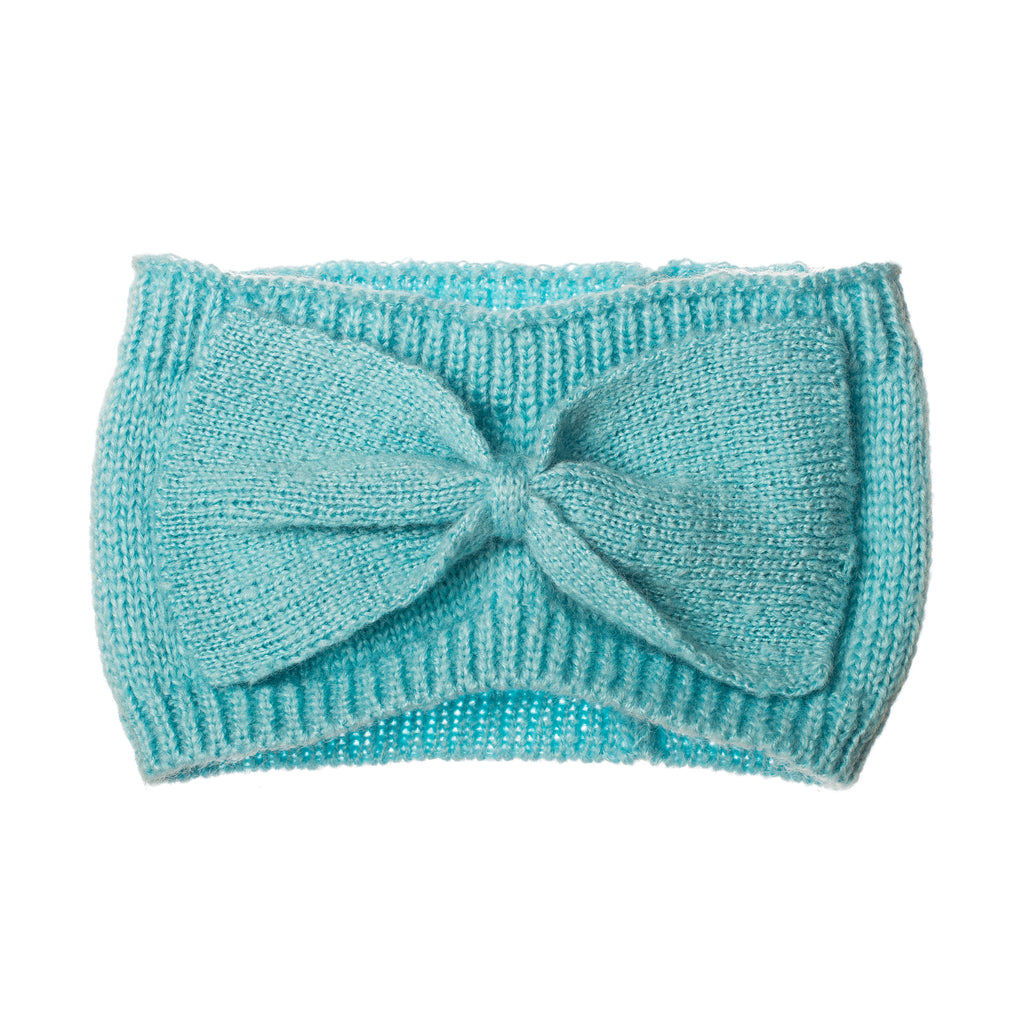Girl Headband with Bow ( White Teal Black)