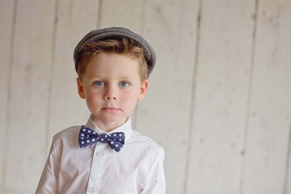 Boy's Hat Grey Herringbone Driver Page Boy Cap