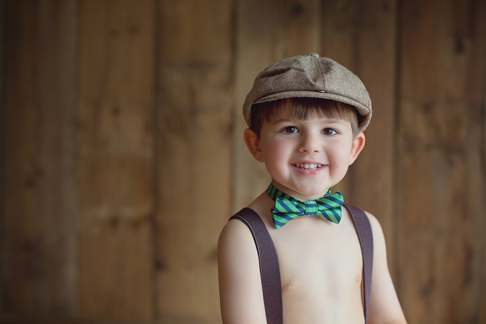 Boy's Hat Tan and Brown Newsboy Cap