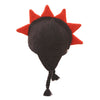 Brown  Mohawk Hat with Orange Spikes