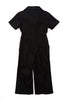 Knuckleheads Girl`s Black Grease Monkey Coverall