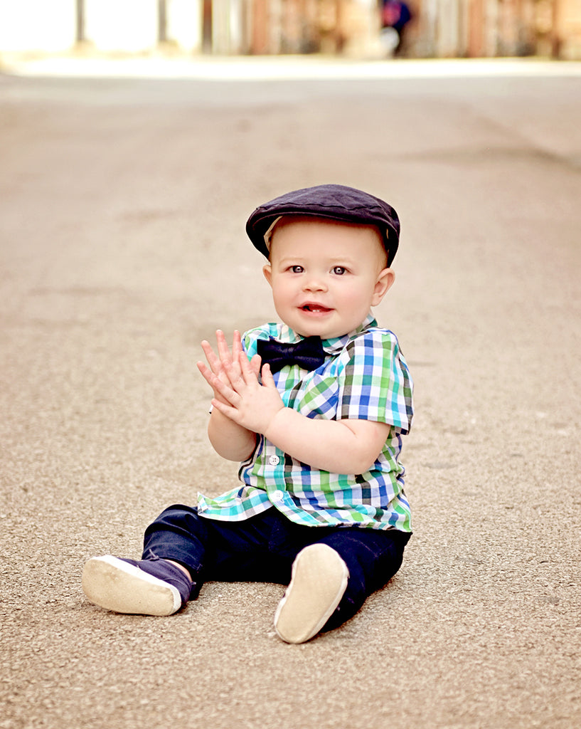 Navy Driver Cap and Bow Tie Set