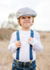 Tan Linen Boy's Ring Bearer Pageboy Flat Ivy Newsboy Golf Cap