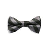 Dark Gray Stipe Baby Kids Bow Tie