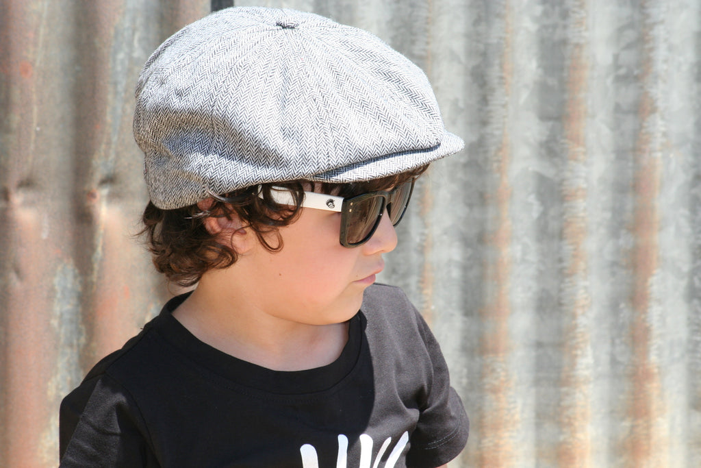 Knuckleheads Bradley Newsboy Vintage Herringbone Cap Baby Kids