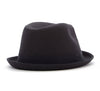 Knuckleheads Black Fedora with Black Stripe