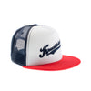 Red and Navy Knuckleheads Trucker Hat