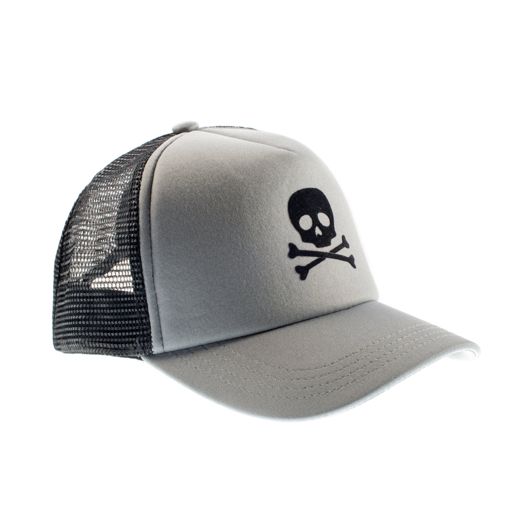 Gray Skull Trucker Hat