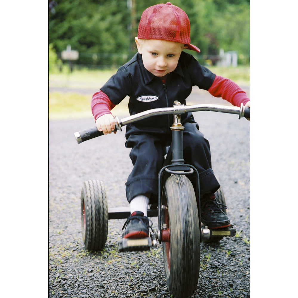 Knuckleheads - Infant and Baby Boy Grease Monkey Black Coveralls
