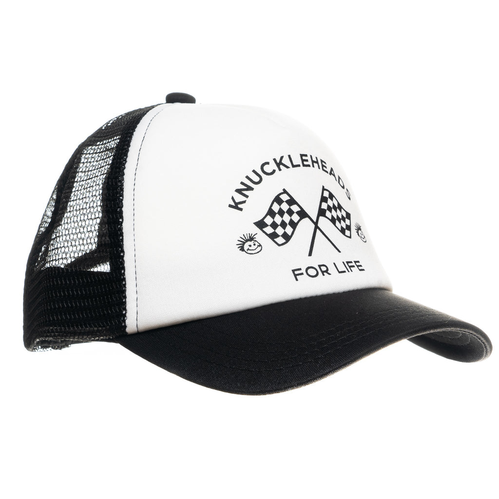 Knuckleheads For Life BW Trucker Baby Boy Infant Hat Sun Mesh Baseball Cap