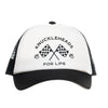 Knuckleheads For Life BW Trucker Baby Boy Infant Hat Sun Mesh Baseball Cap