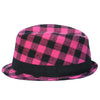 Pink and Black Fedora with Black Stripe