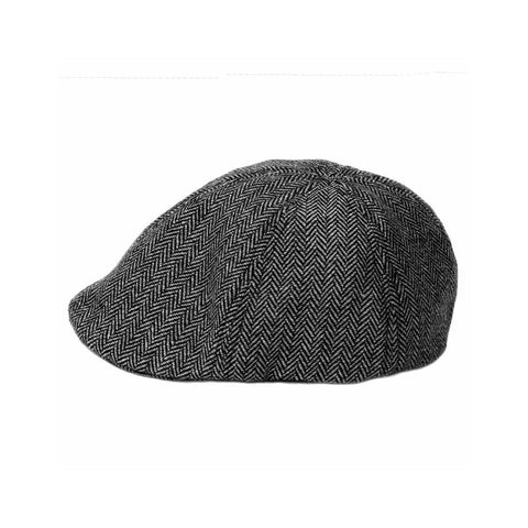 Boy's Houndstooth Brown Tweed Driver Cap