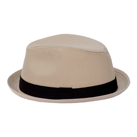 Knuckleheads Tan Fedora with Stripe Band