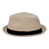 Tan Fedora Hat with Brown Band