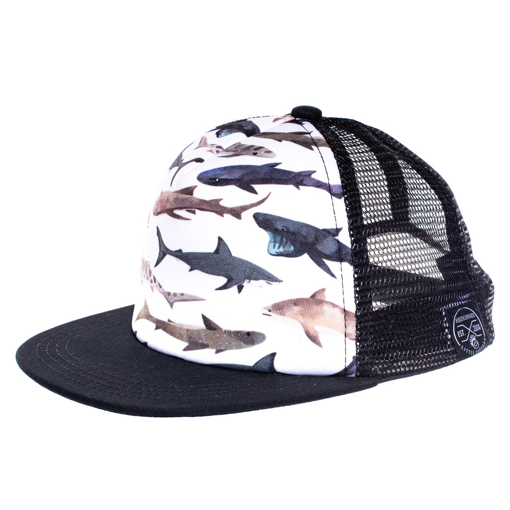 Knuckleheads Fish Sharks Baby Boy Infant Trucker Hat Snap Back Sun Mesh Baseball Cap