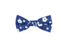 Blue and White Flowers Kids Bow Tie with Motifs