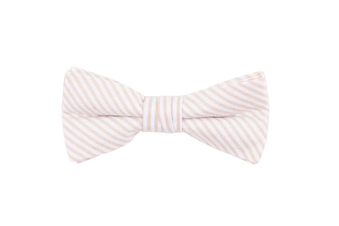 Black and White Stripe Bow Tie