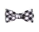 Black and White Checkered Bow Tie