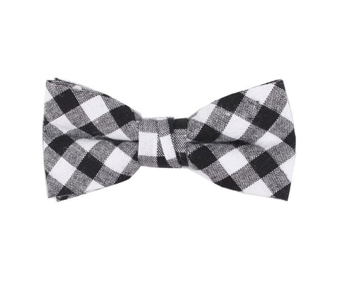 Navy and Blue Plaid Bow Tie