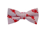 Red and White Kids Bow Tie with Motifs