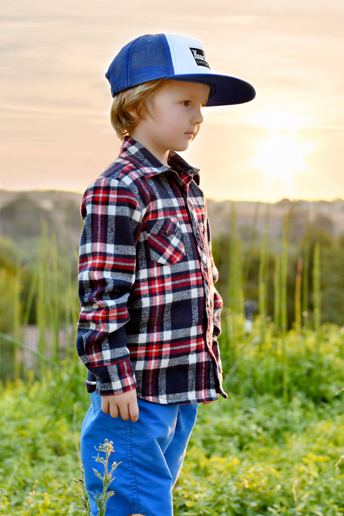 Blue Knuckleheads Patch Trucker Hat