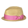 Born To Love Straw Fedora with Pink Band