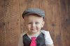 Grey and Black Boy's Tweed Page Newsboy Driver Cap