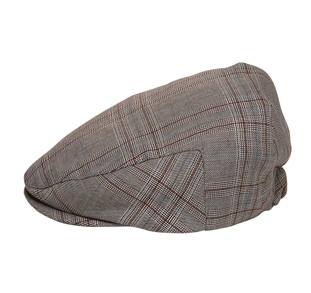 Boy's Houndstooth Brown Tweed Driver Cap