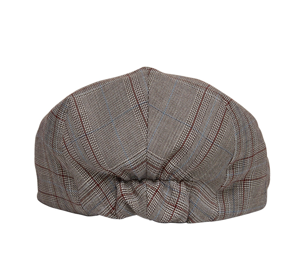 Boy's Houndstooth Brown Tweed Driver Cap