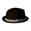 Black Fedora with Black and White Band