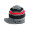 Gray and Red Stripe Beanie