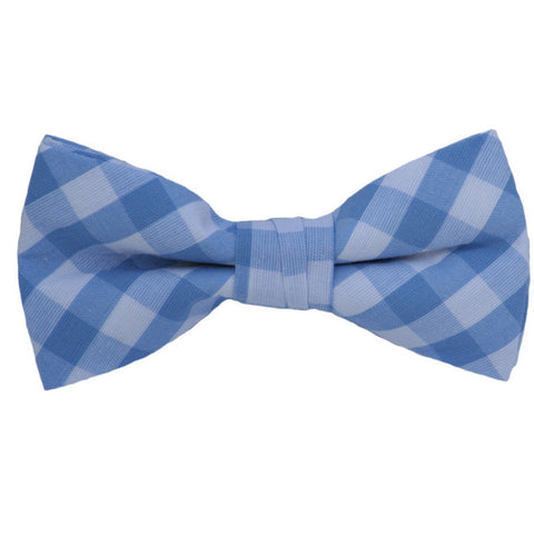 Navy and Blue Plaid Bow Tie