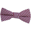 Red and White Stripes Linen Bow Tie