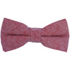 Red Chambray Linen Bow Tie