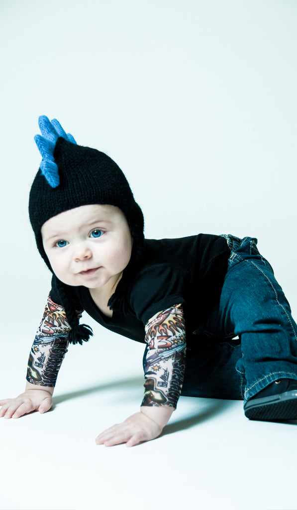 Boy's Mohawk Hat With Spikes