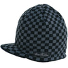 Black and  Gray Checkered Beanie